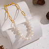 Natural Freshwater Pearl Beaded Link Bracelets FT4908-3