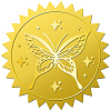 12 Sheets Self Adhesive Gold Foil Embossed Stickers DIY-WH0451-036-1