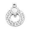 304 Stainless Steel Pendant Cabochon Settings STAS-F287-21P-1