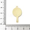 Brass Pave Natural Shell Racket Pendants KK-L239-067G-01-3