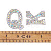 Alphabet Resin Rhinestone Patches DIY-TAC0005-45D-16