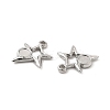 Tarnish Resistant 304 Stainless Steel Pendants Cabochon Settings STAS-B032-21P-3
