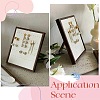 50-Slot Wooden Photo Frame Earring Organizer Display Stands with Velvet Mat ODIS-SC0001-10-7