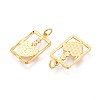 925 Sterling Silver Micro Pave Clear Cubic Zirconia Pendants STER-T008-53G-2
