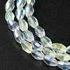 Transparent Electroplate Glass Beads Strands GLAA-K064-04A-AB03-3