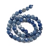 Dyed & Heated Natural Blue Aventurine Beads Strands G-C150-B05-01-4