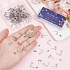 80Pcs 2 Size Rectangle 304 Stainless Steel Stud Earring Findings STAS-SC0008-55-3
