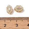 Brass Micro Pave Clear Cubic Zirconia Beads KK-G503-17G-3