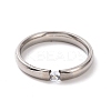 Crystal Rhinestone Simple Solitaire Ring RJEW-I089-49P-2