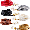 Imitation Leather Braided Chain Belts with Imitation Pearl AJEW-CP0008-67A-1