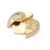 Brass Micro Pave Cubic Zirconia Openable Pendants LS-KK-F905-02G-03-2