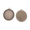 Tibetan Style Zinc Alloy Pendant Cabochon Settings X-TIBEP-M004-11AB-NR-2