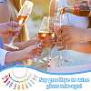 Resin Wine Bottle & Glass Beads Wine Glass Charms AJEW-GA00011-6