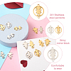 14Pcs 14 Style 201 Stainless Steel Connector Charms STAS-PJ0001-27-4
