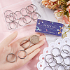 50Pcs 304 Stainless Steel Keychain Clasp Findings STAS-SC0008-13-3