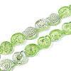 Electroplate Transparent Glass Beads Strands EGLA-S190-05D-1