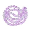 Electroplate Transparent Glass Beads Strands EGLA-Q136-02A-05-2