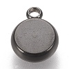 304 Stainless Steel Pendant Cabochon Settings STAS-K202-03B-B-2