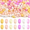 350Pcs 7 Colors Opaque Colours Luster Glass Seed Beads SEED-YW0003-23-1