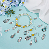 80Pcs 8 Styles Tibetan Style Alloy Charms TIBEP-SC0003-25-3