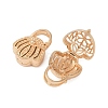 Brass Pendant Rhinestone Settings KK-G532-19G-2