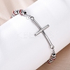 201 Stainless Steel Link Chain Bracelets BJEW-A032-01P-03-4