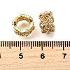 Column Brass Micro Pave Cubic Zirconia European Spacer Beads KK-L230-03G-2