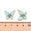 Rack Plating Alloy Enamel Pendants ENAM-N056-364KCG-05-3
