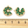 Brass Micro Pave Cubic Zirconia Pendants KK-B134-33G-3