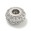 Rack Plating Brass Micro Pave Cubic Zirconia Beads KK-B091-03P-01-1