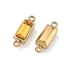 Birthstone 304 Stainless Steel Rhinestone Connector Charms STAS-L022-576G-10-2