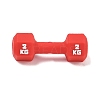 Gym Equipment Theme Silicone Focal Beads SL-CBAE849-03B-1