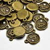 Antique Bronze Plated Alloy Rhinestone Charms ALRI-J153-04-NF-2