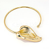 Brass Leaf Cuff Choker Necklaces for Women FS-WG47A02-01-3