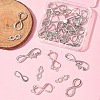 30Pcs 6 Styles Tibetan Style Alloy Infinity with Hope Connector Charms TIBE-FS0003-26-7