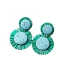 Bohemian Style Raffia Dangle Stud Earrings FS-WGA49F5-05-2