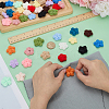 48Pcs 16 Colors Handmade Polyester Knitting Ornament Accessories DIY-FG0008-52-3