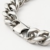 Non-Tarnish 201 Stainless Steel Curb Chain Bracelet for Men Women BJEW-H550-06A-P-3