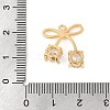 Brass Micro Pave Clear Cubic Zirconia Pendants KK-R219-32B-G-3