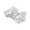 925 Sterling Silver Micro Pave Clear Cubic Zirconia Bowknot Multi-Strand Links STER-S013-02P-2
