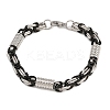 201 Stainless Steel Byzantine Chain Bracelets for Men Women BJEW-B143-10EBP-4