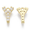 Brass Micro Pave Cubic Zirconia Charms KK-T060-05-Y-G-NF-2