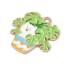 Small Potted Plant with Dog Alloy Enamel Pendants ENAM-I083-01KCG-04-2