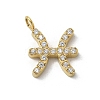 Ion Plating(IP) 304 Stainless Steel Micro Pave Cubic Zirconia Charms STAS-Z107-09G-05-1