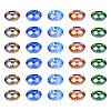 50Pcs 5 Colors Transparent Glass European Beads GPDL-TA0001-05-3