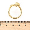 Ocean Theme Brass Micro Pave Cubic Zirconia Cuff Rings for Women RJEW-F184-17E-G-5