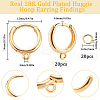 20Pcs Brass Huggie Hoop Earring Findings KK-BBC0014-57-2