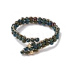 Glass Seed Bead Finger Rings RJEW-JR00875-02-4