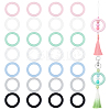 28Pcs 7 Colors Ring Silicone Focal Beads SIL-NB0001-51-6
