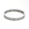 Tarnish Resistant Beautiful Design Carved Vine 304 Stainless Steel Bangles BJEW-D376-15P-B-1